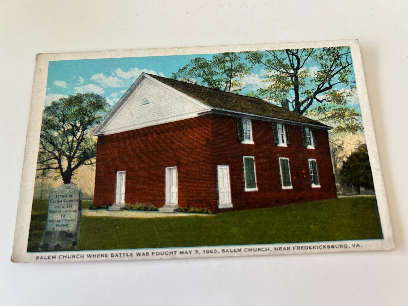 Salem Church near Fredericksburg Virginia VA Postcard