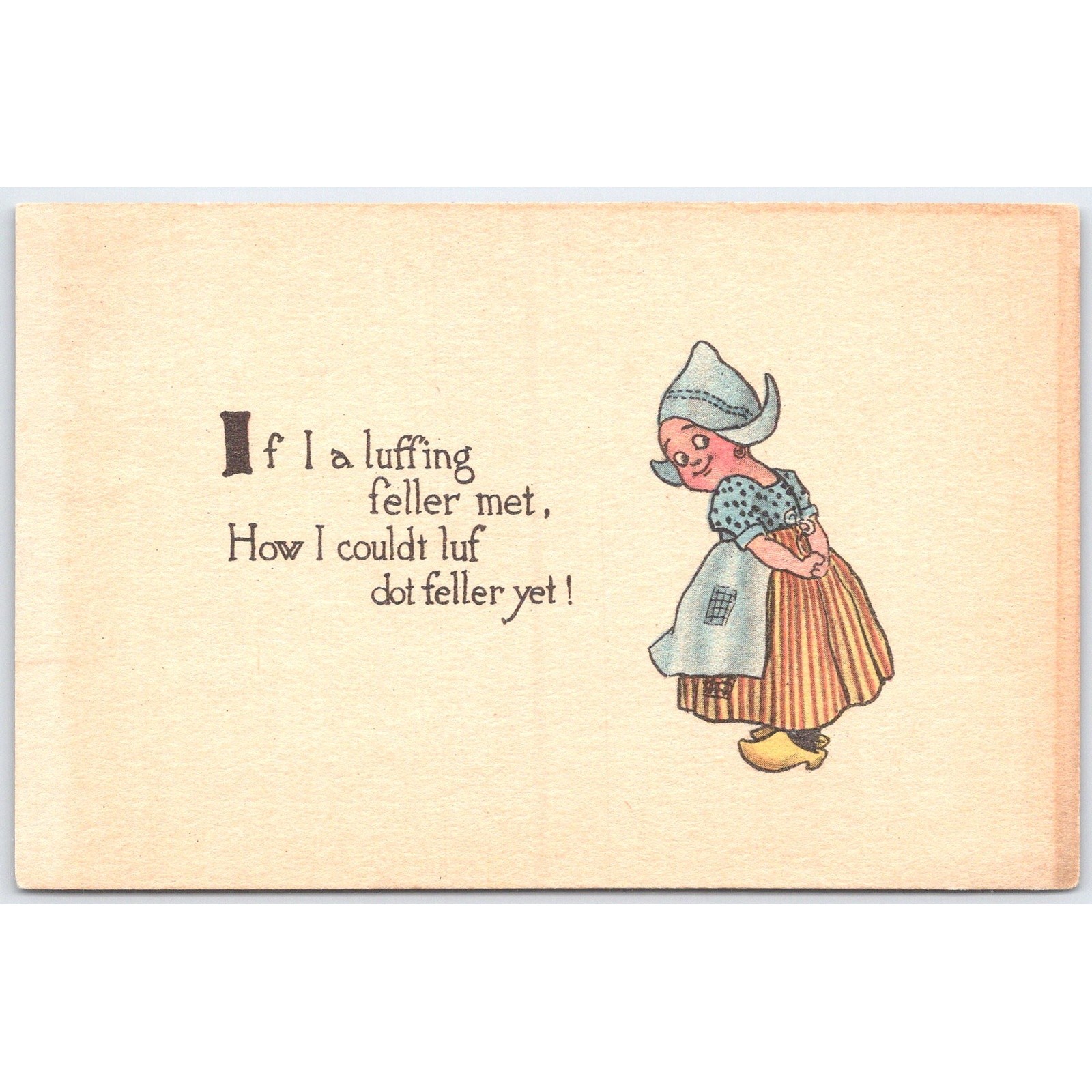 Postcard If a Luffing Feller Met How I Could Luf Dot Feller Yet