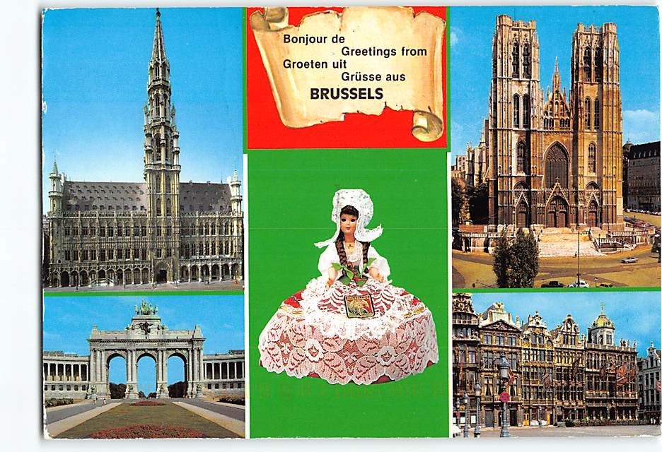 Postcard Scenes & Views Brussels Belgium
