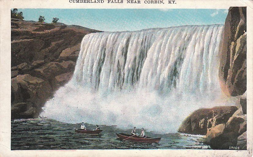 Postcard Cumberland Falls Near Corbin KY