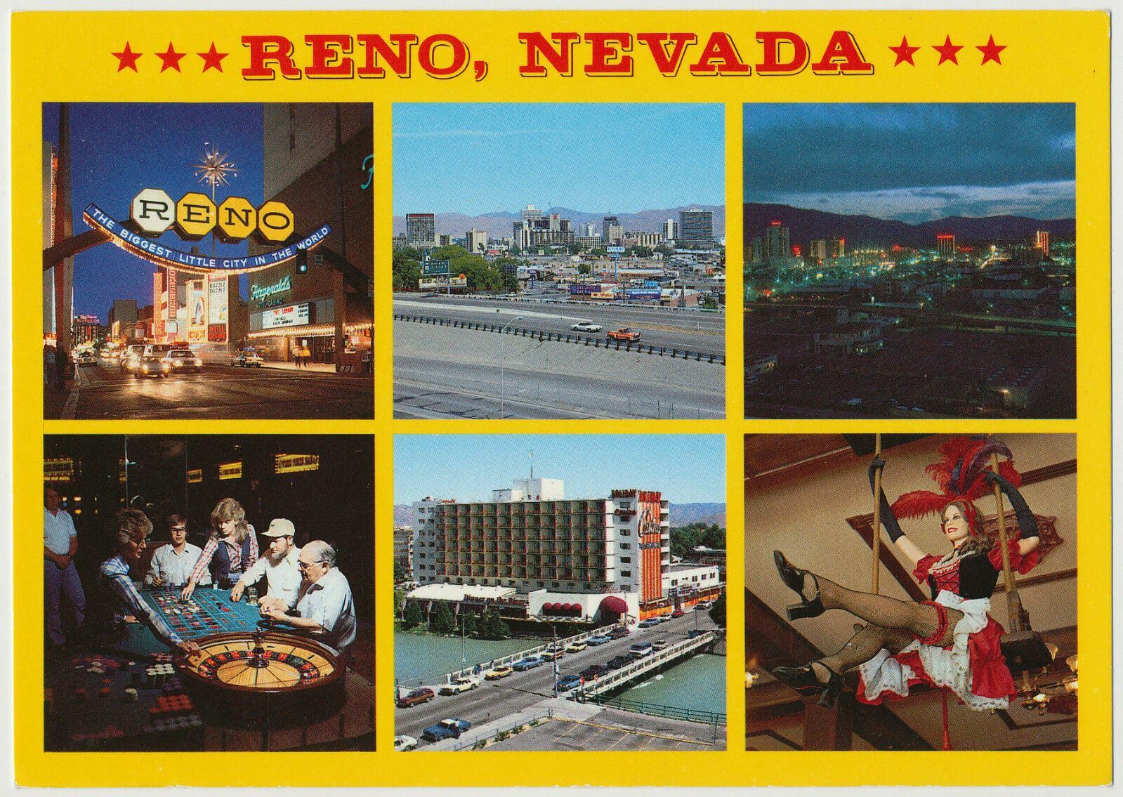 Multi-view Postcard Greetings from, Reno, Nevada