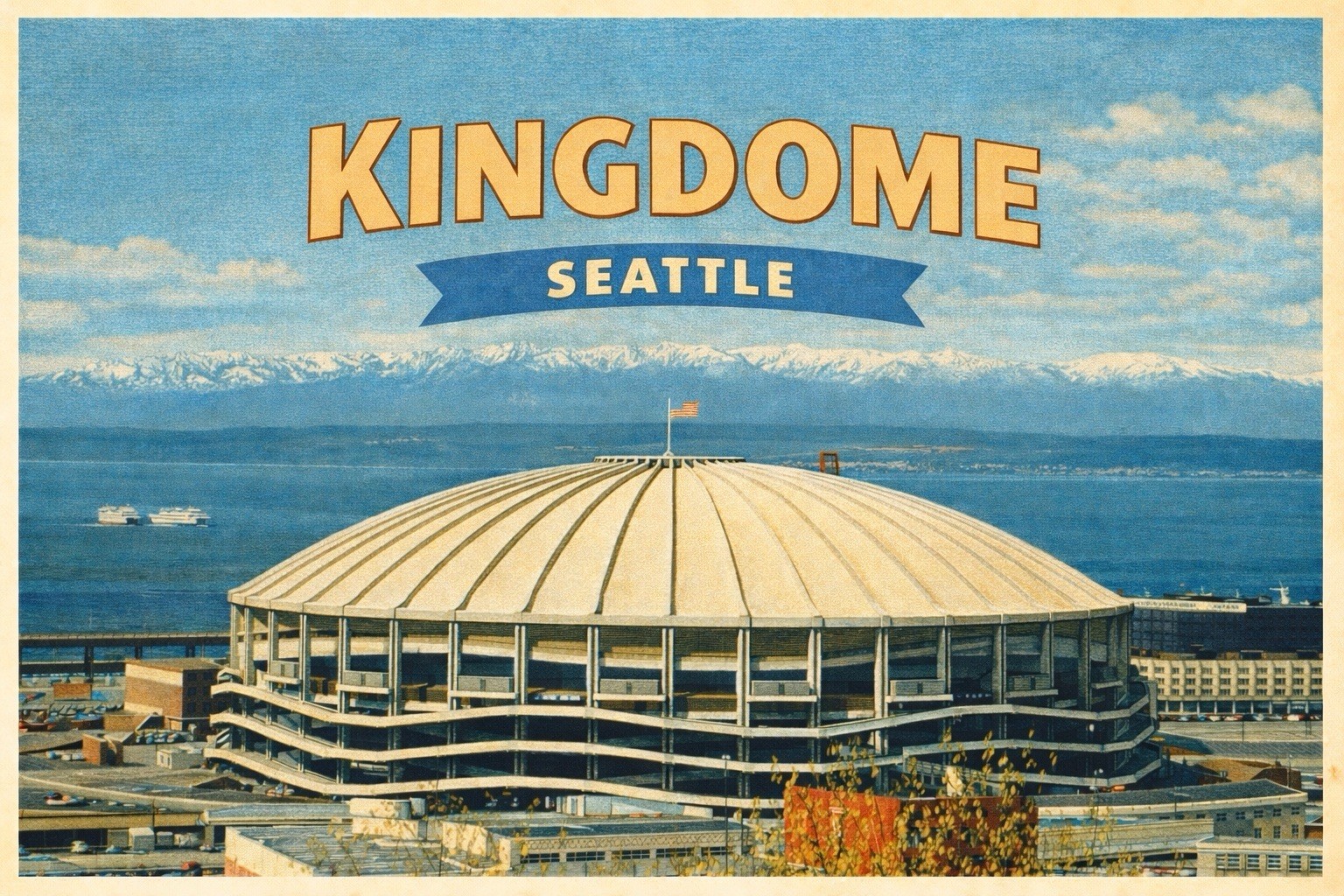 The Kingdome STADIUM Seattle, Washington MODERN Postcard Baseball D145