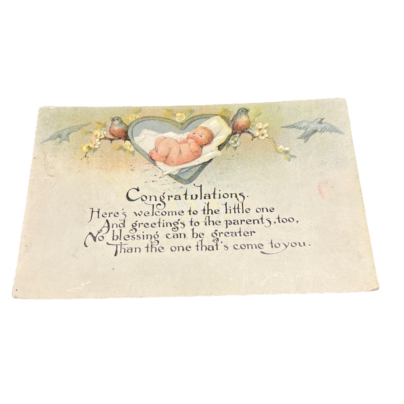 Postcard Congratulations Baby Welcome Parents Greetings