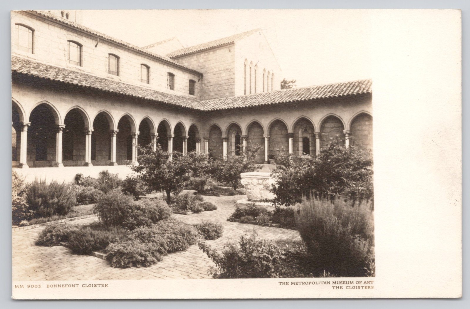 Bonnefont Cloister Garden Metropolitan Museum of Art NYC The Cloisters Postcard