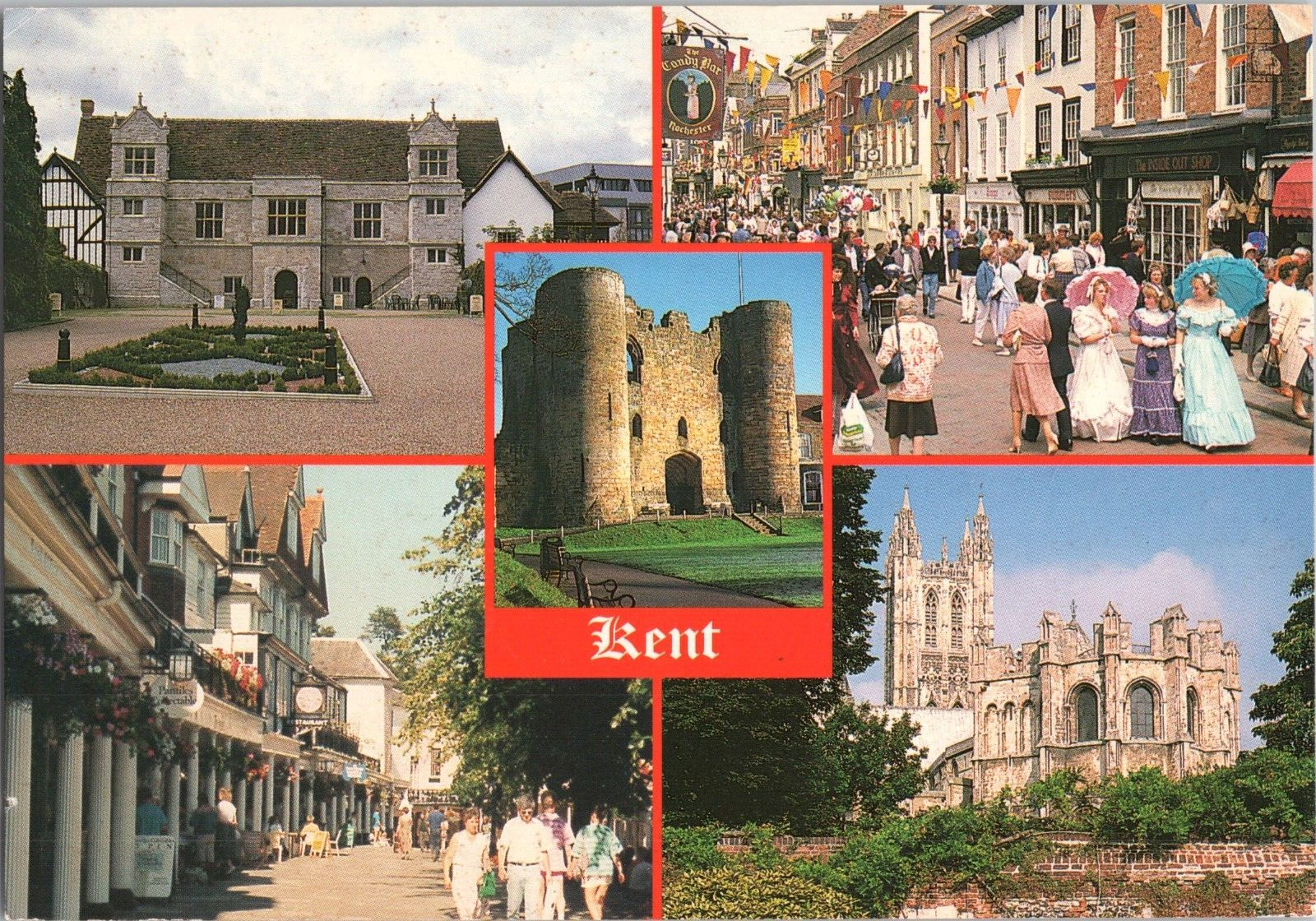 Postcard. Multiview. Cities and Towns in Kent. United Kingdom.