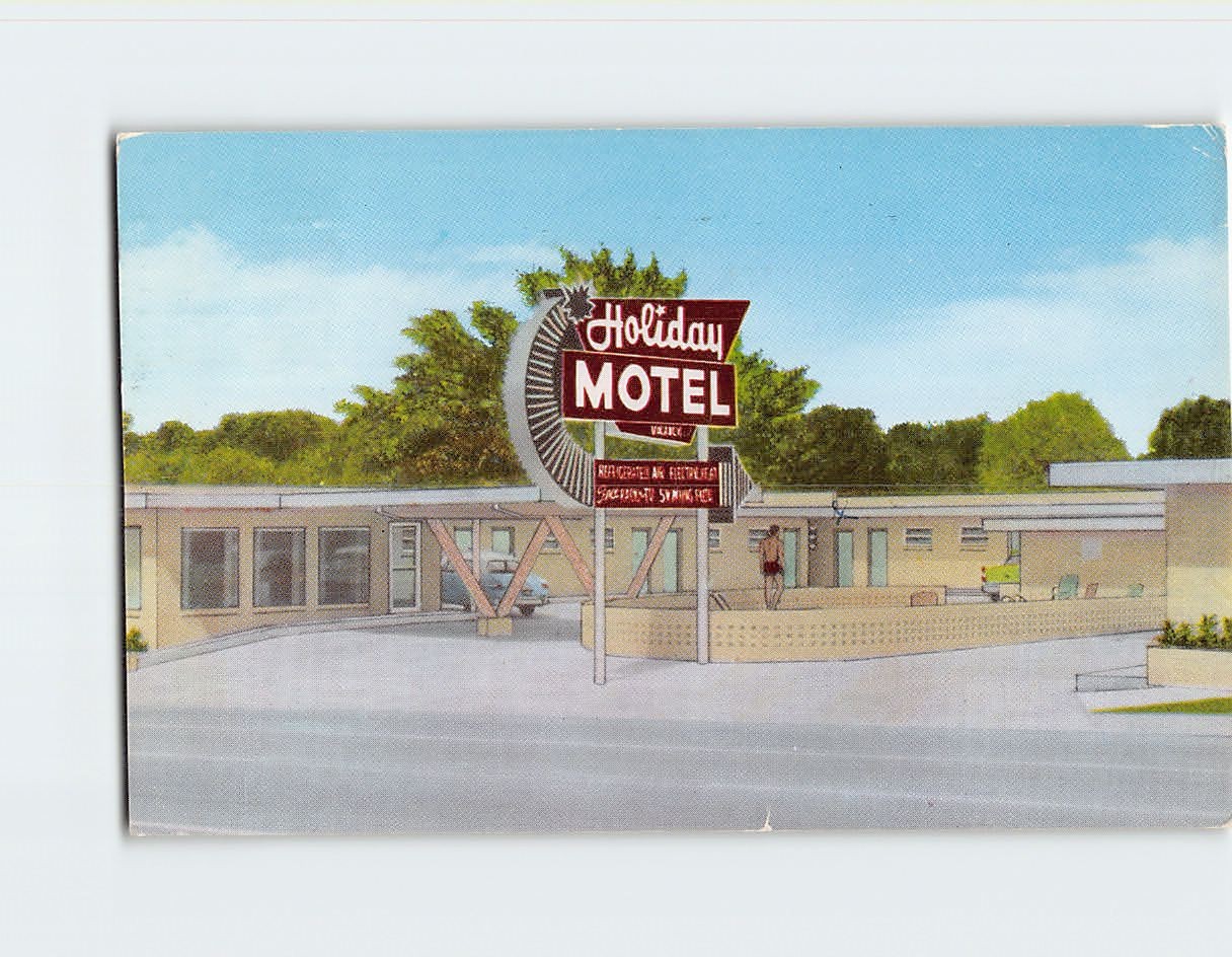 Postcard Holiday Motel Fort Smith Arkansas USA