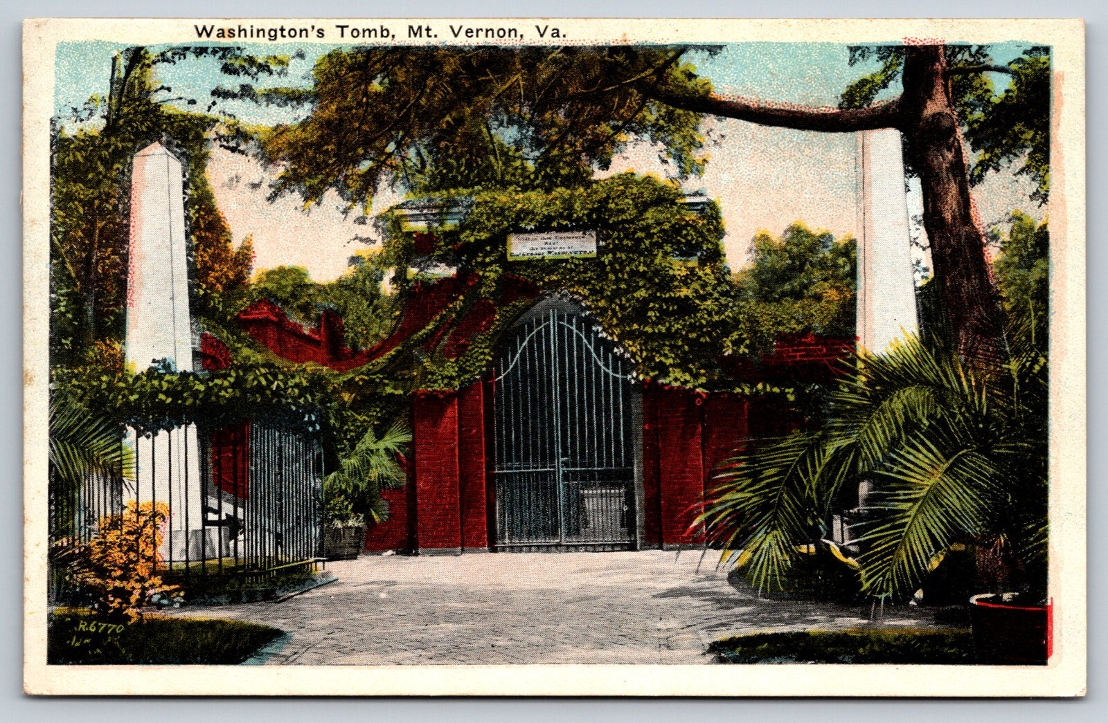 Washington’s Tomb, Mt Vernon, Virginia Vintage Postcard