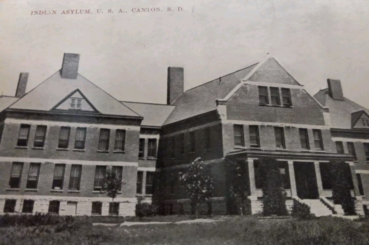 Rare Postcard Asylum For Insane Indians Canton South Dakota – Hiawatha Asylum