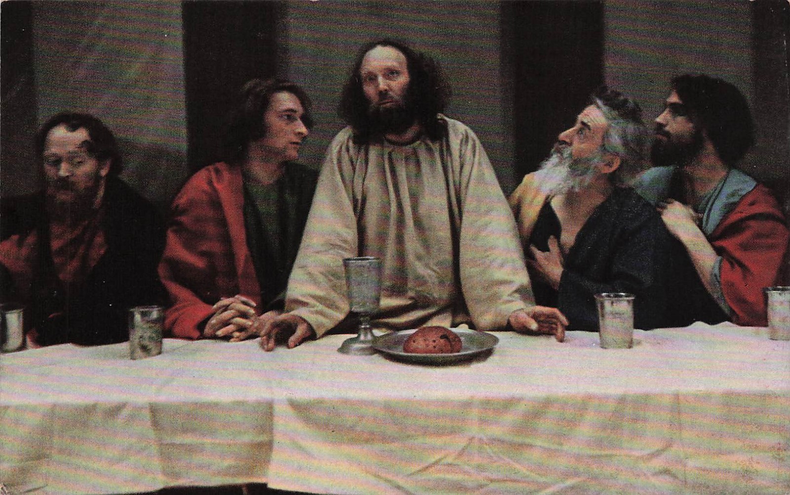 Religious Easter Card Oberammergau Passion Play Cross Jesus Vtg Postcard J3