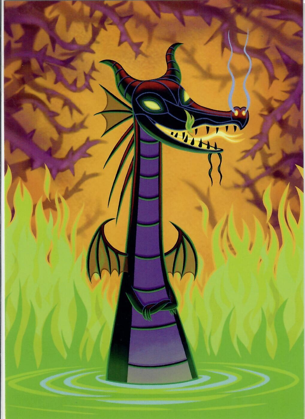2025 Disney Kristin Tercek Smoldering Postcard 5″x7″ Maleficent Sleeping Beauty