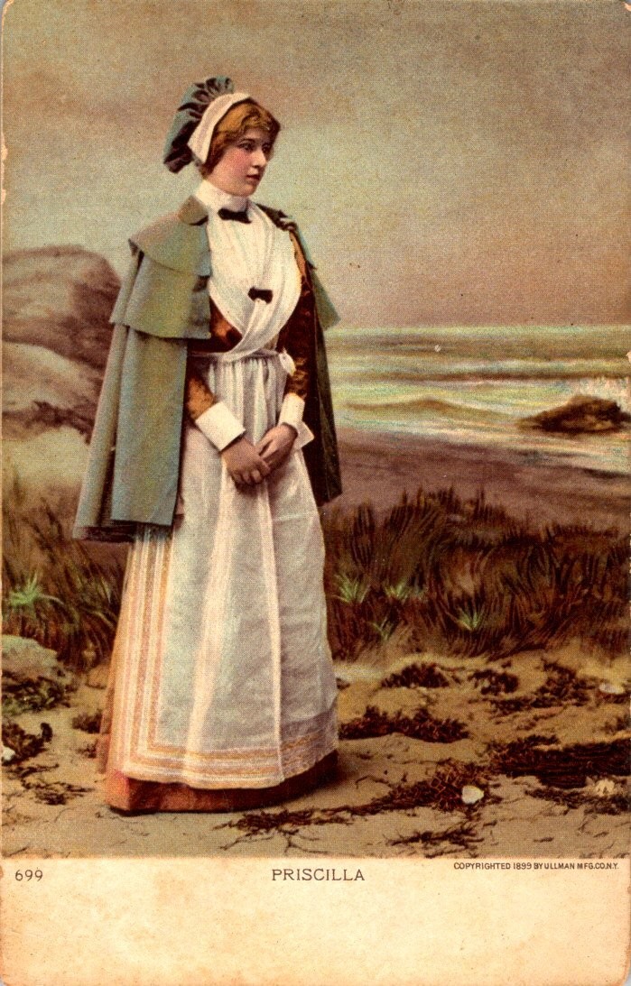 1899 Priscilla Pilgrim Woman Beach ULLMAN MFG Early Postcard #699