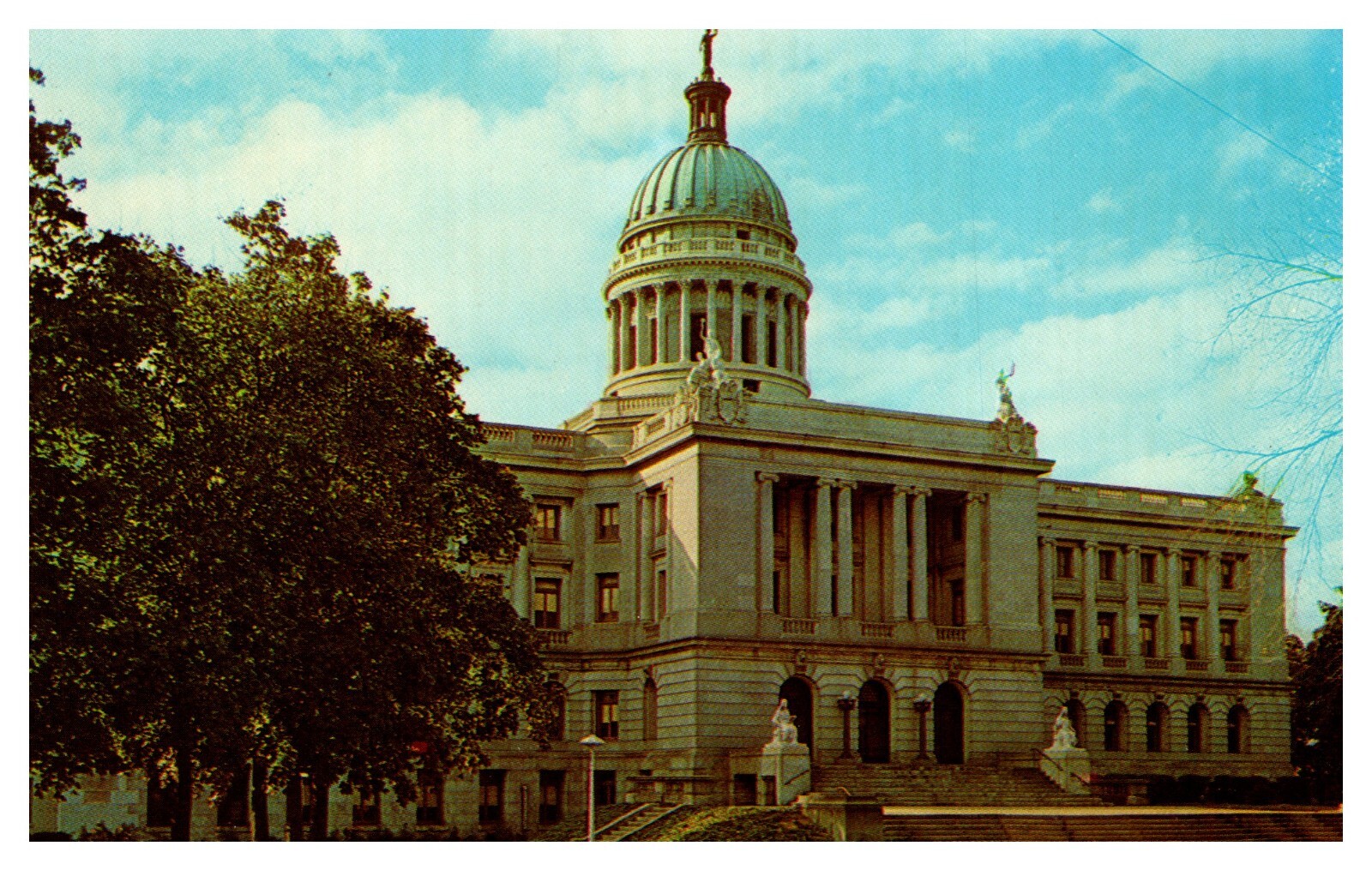 Hackensack NJ New Jersey Bergen County Courthouse Chrome Postcard