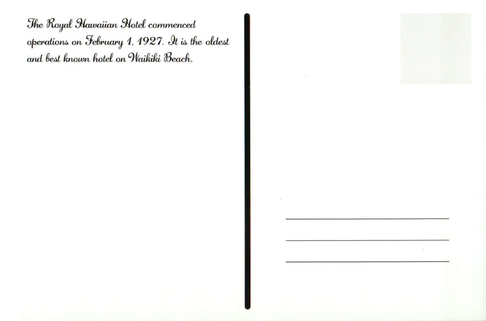 Royal Hawaiian Hotel, Waikiki Beach, Honolulu Hawaii, Swimming etc. — Postcard