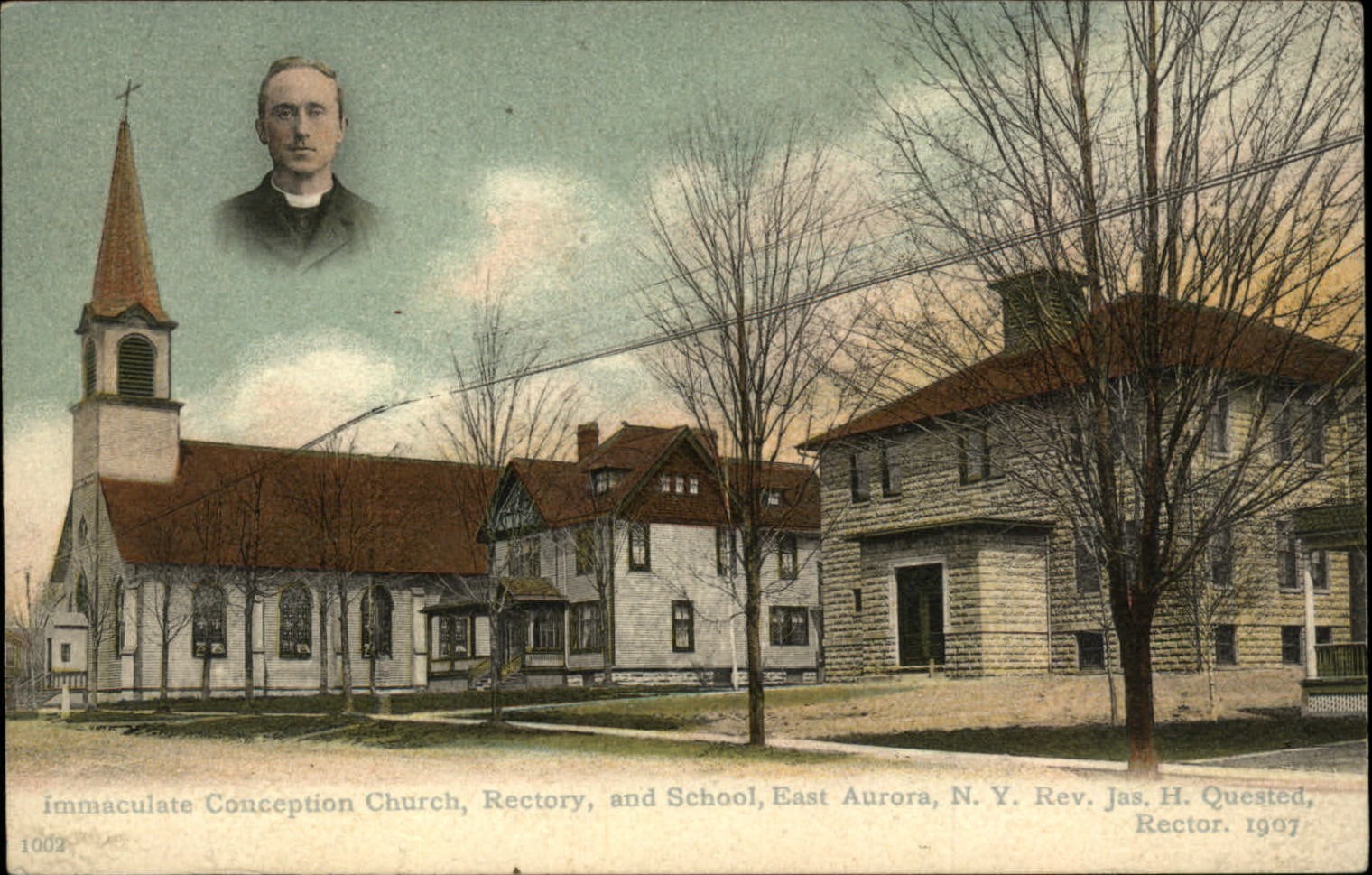 Immaculate Conception Church Rectory School East Aurora NY Rev Jas H Quested