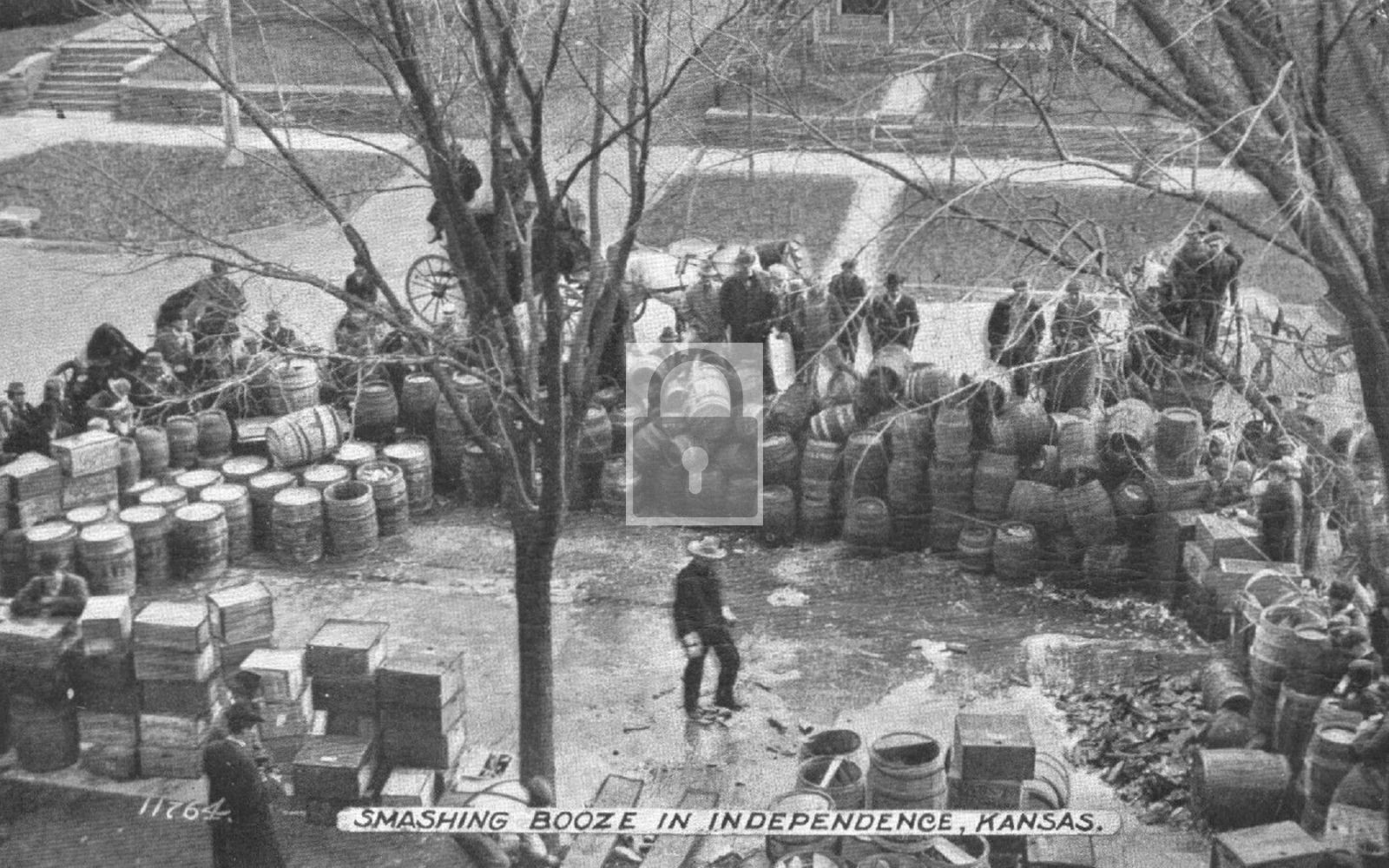 1907 Smashing Booze Temperance Prohibition Independence Kansas KS – Reprint