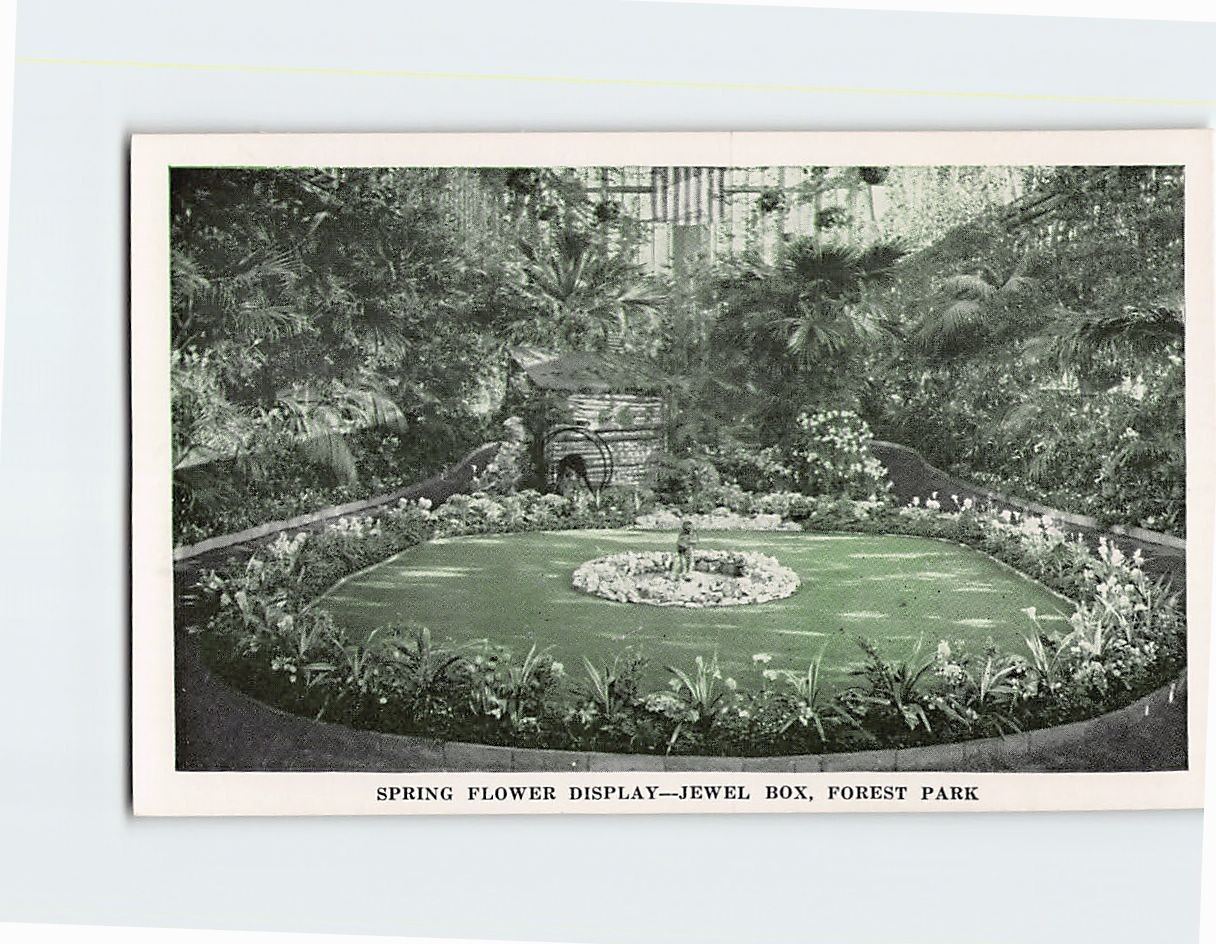 Postcard Spring Floral Display Jewel Box Forest Park St. Louis Missouri USA