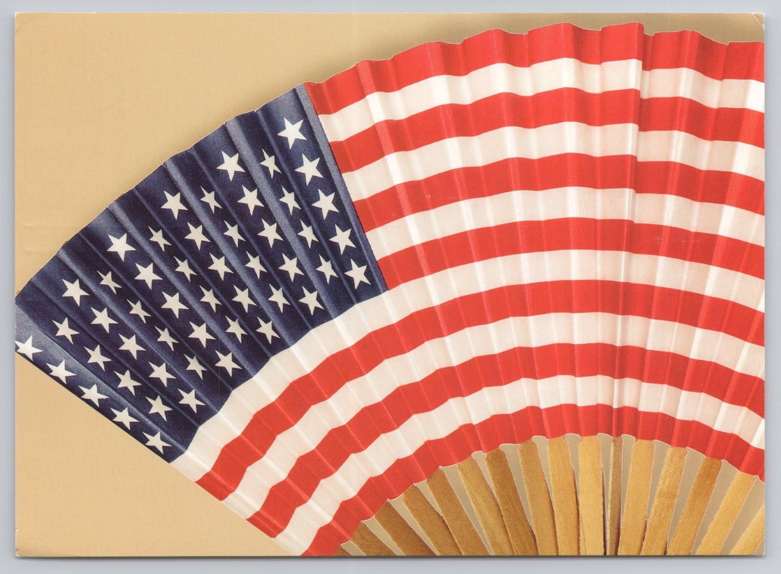 Postcard Old Glory USA Flag Fan FDC UX393 Stationery Fleetwood Patriotic NY