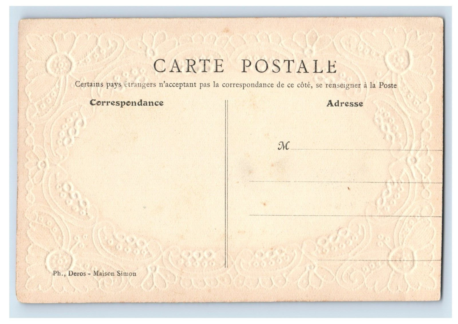 C.1910 Oran Algeria La Gare Embossed Vintage Postcard P96