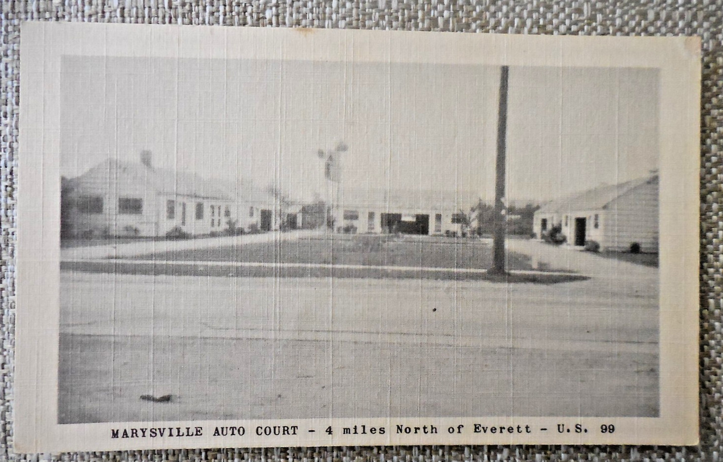 Marysville Washington Auto Court Everett U.S. Hwy 99 Roadside Postcard