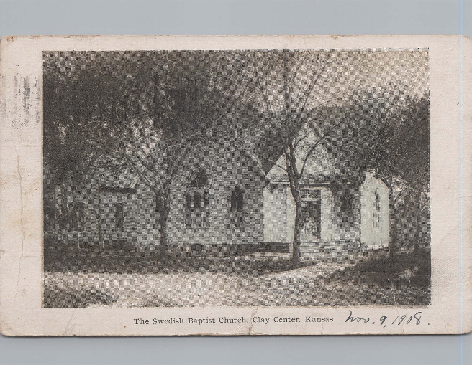 RPPC Postcard Clay Center US Swedish Baptist Church