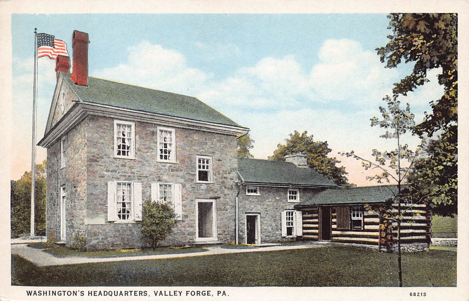 Pennsylvania Postcard Washington ‘s Headquarters Valley Forge PA