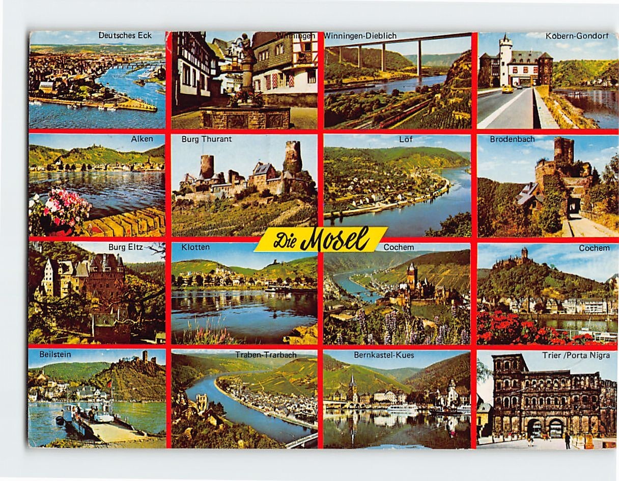 Postcard Scenes & Views Die Mosel Europe