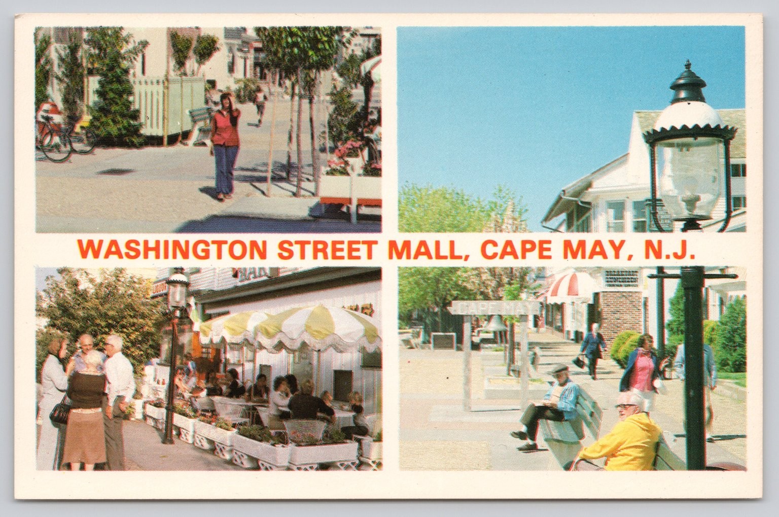 Washington Street Mall Cape May NJ Postcard Jack Freeman Chrome Vintage