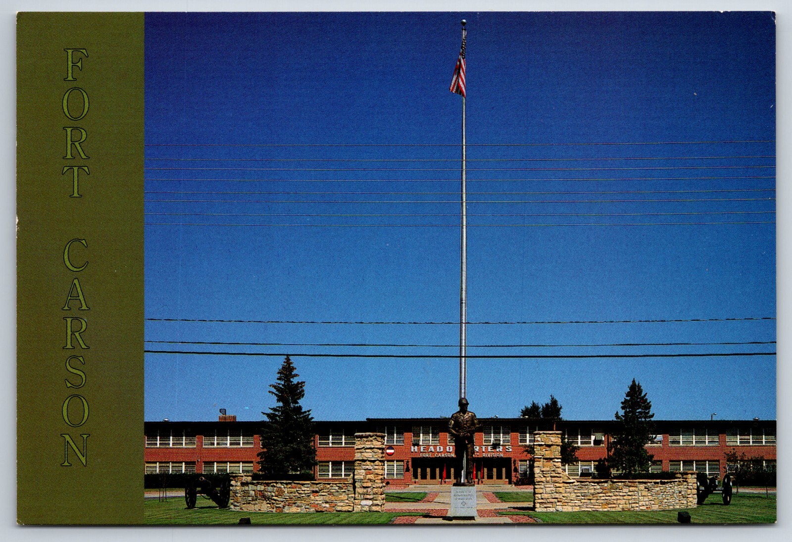Colorado Springs CO Fort Carson HQ Building 4 x 6 Postcard Unposted