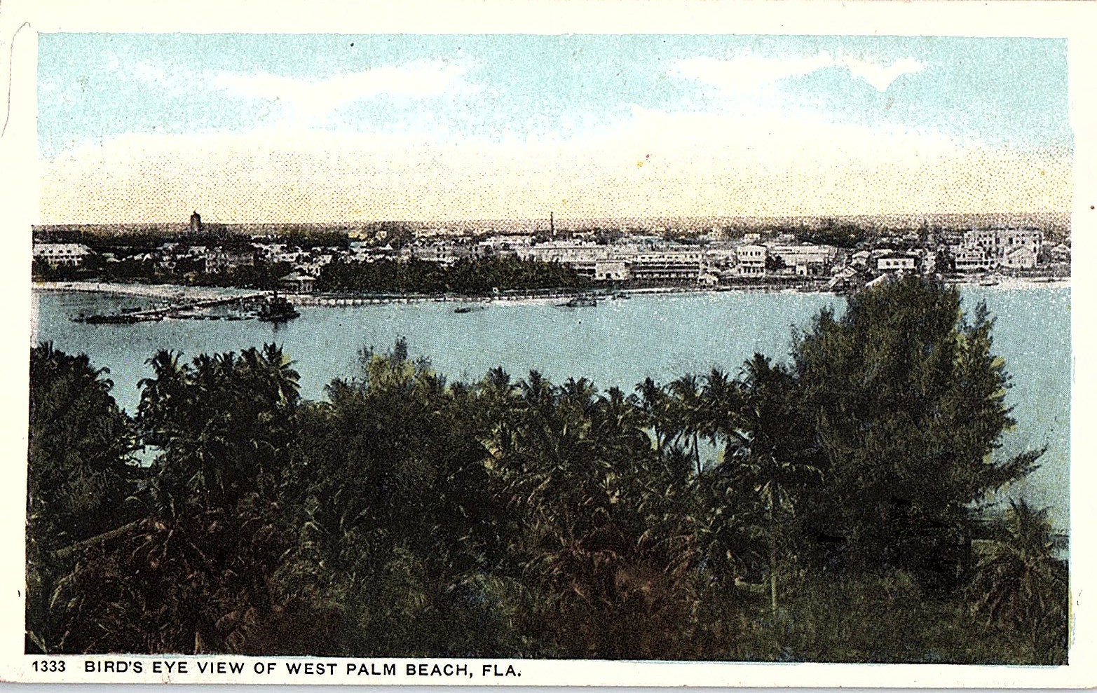 Postcard AERIAL VIEW SCENE West Palm Beach Florida FL j/05 AI1994
