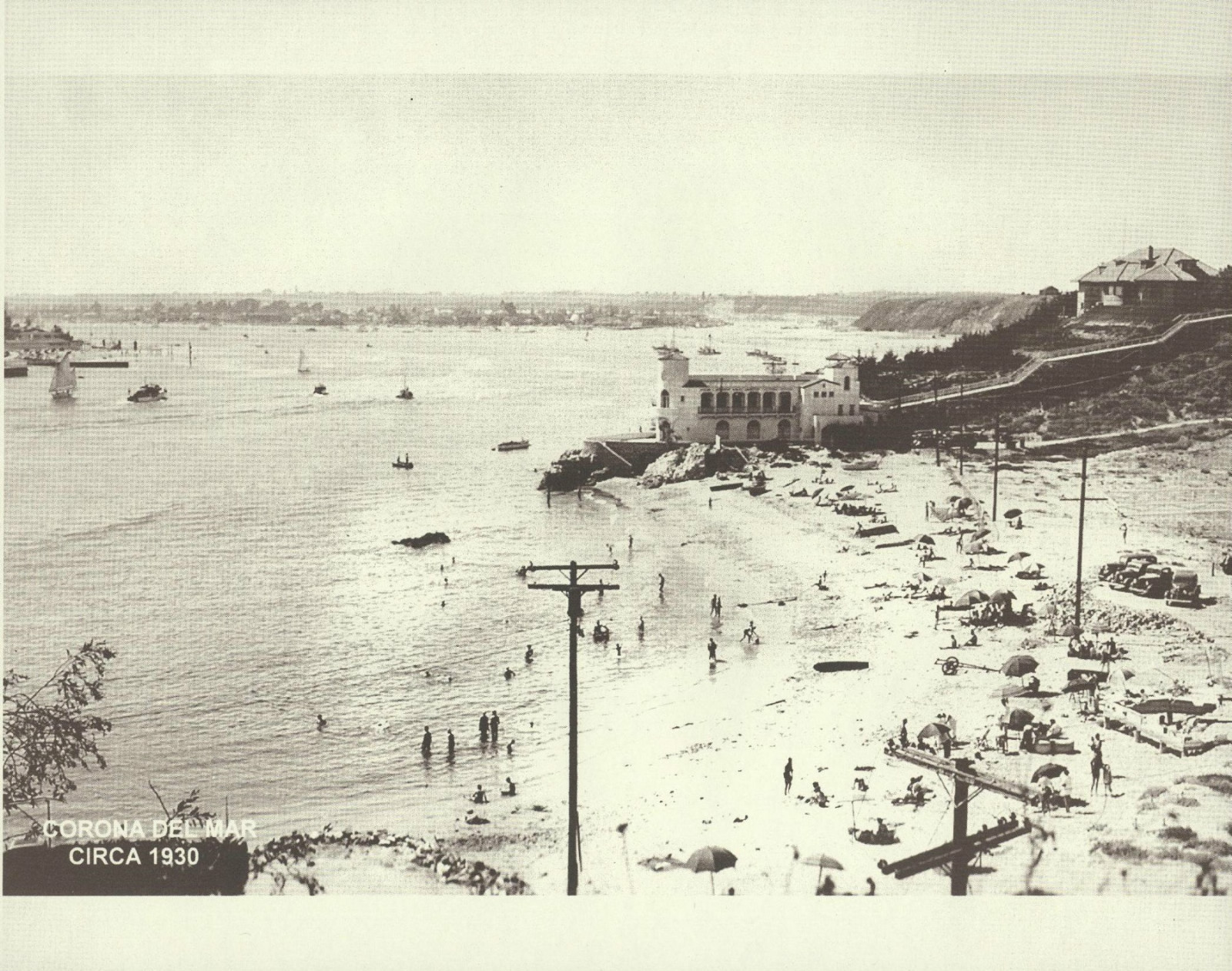 NEWPORT BEACH Corona del Mar PALISADES CLUB Art Photo Print 1152 11″ X 14″