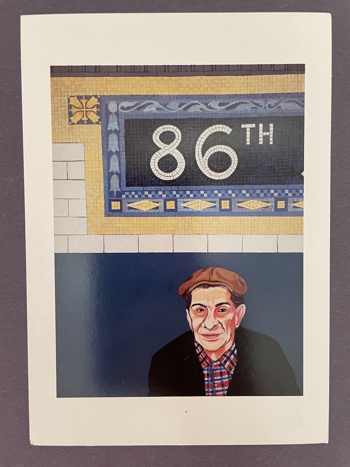 New York City Subway Stories Sandra Bloodworth Art Postcard 86th St. SUBWAY JOE