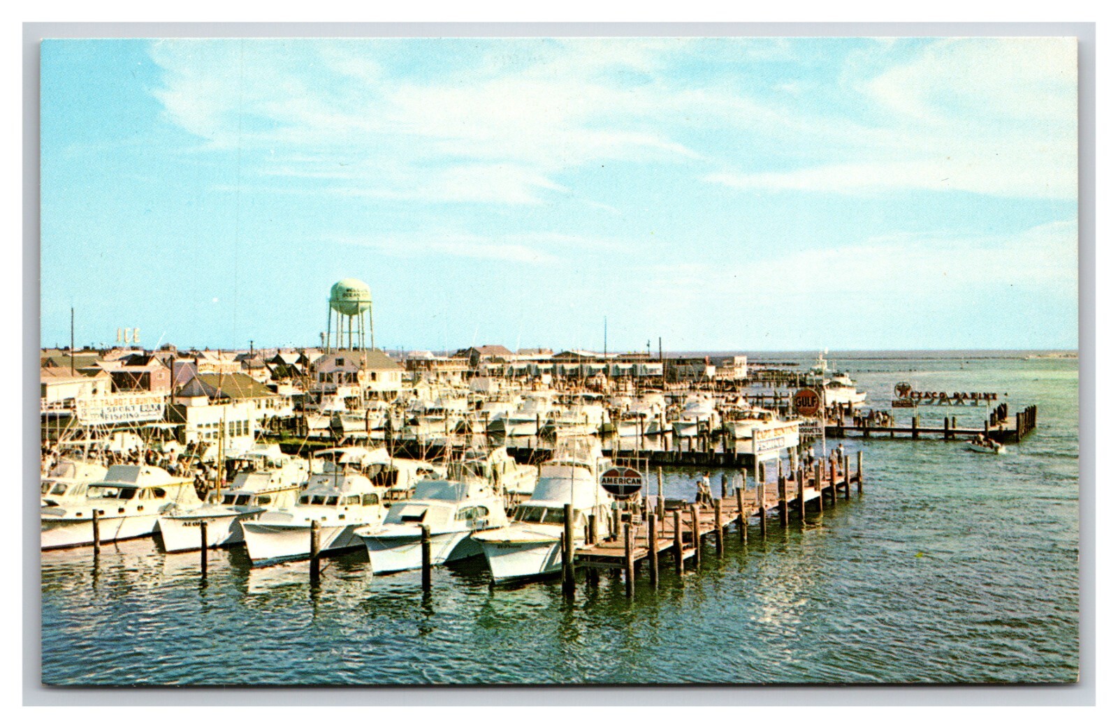 Fishing Boat Fleet Ocean City Maryland MD UNP Chrome Postcard B20