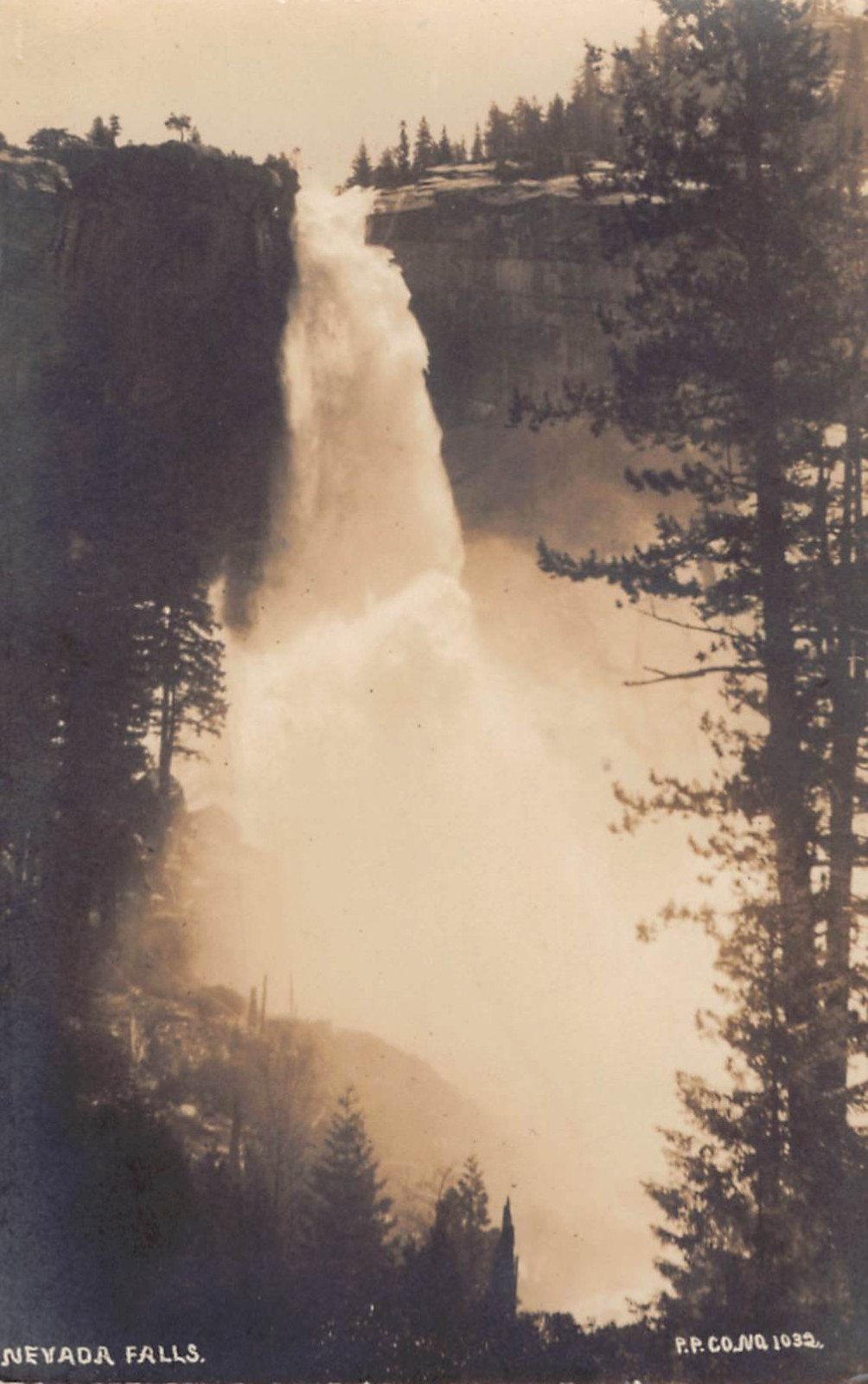 Pacific Novelty Co., RPPC – Yosemite National Park CALIF ~ Nevada Fall