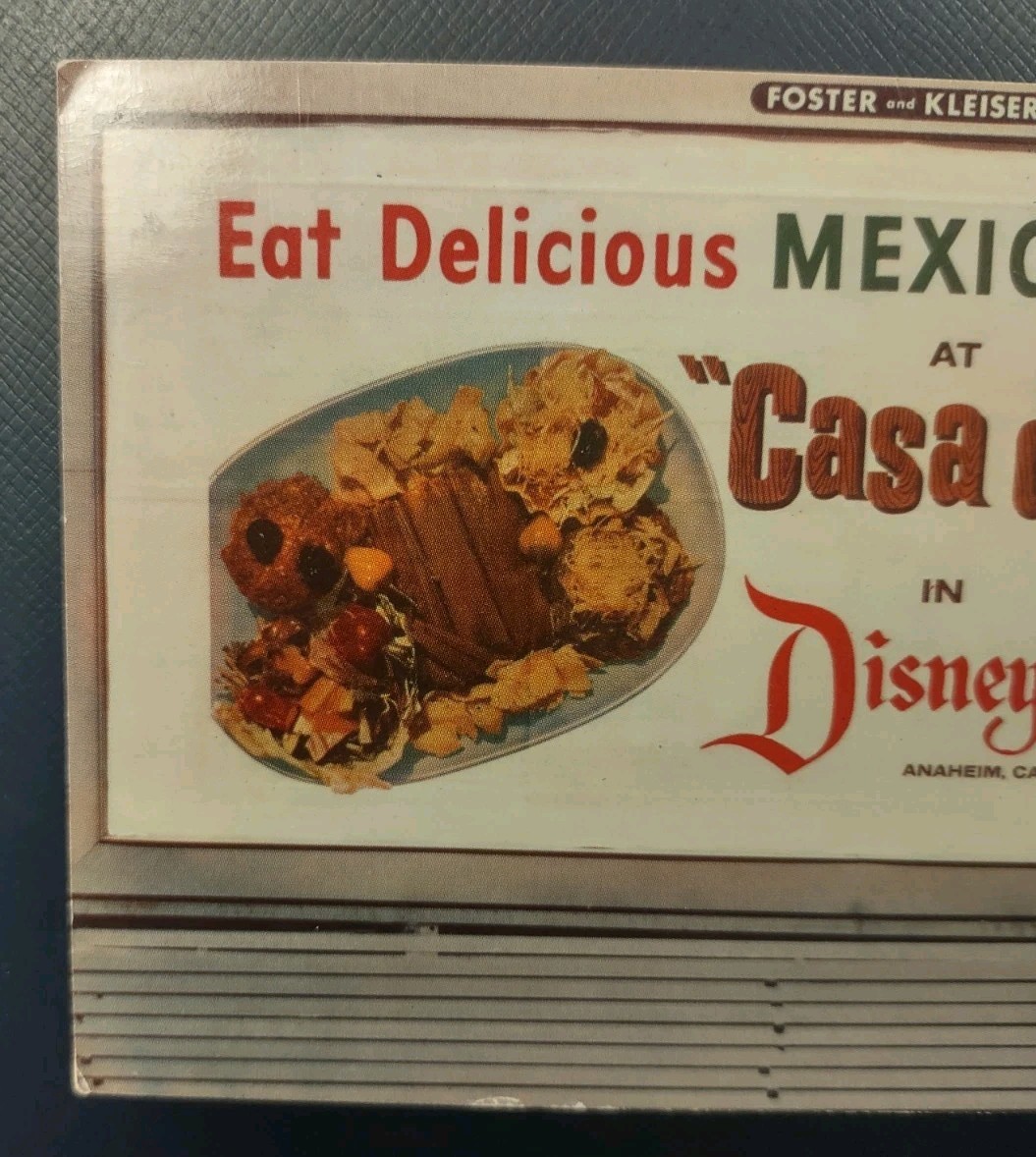 1958 Casa de Fritos Disneyland Anaheim CA Postcard Disney Mexican Restaurant