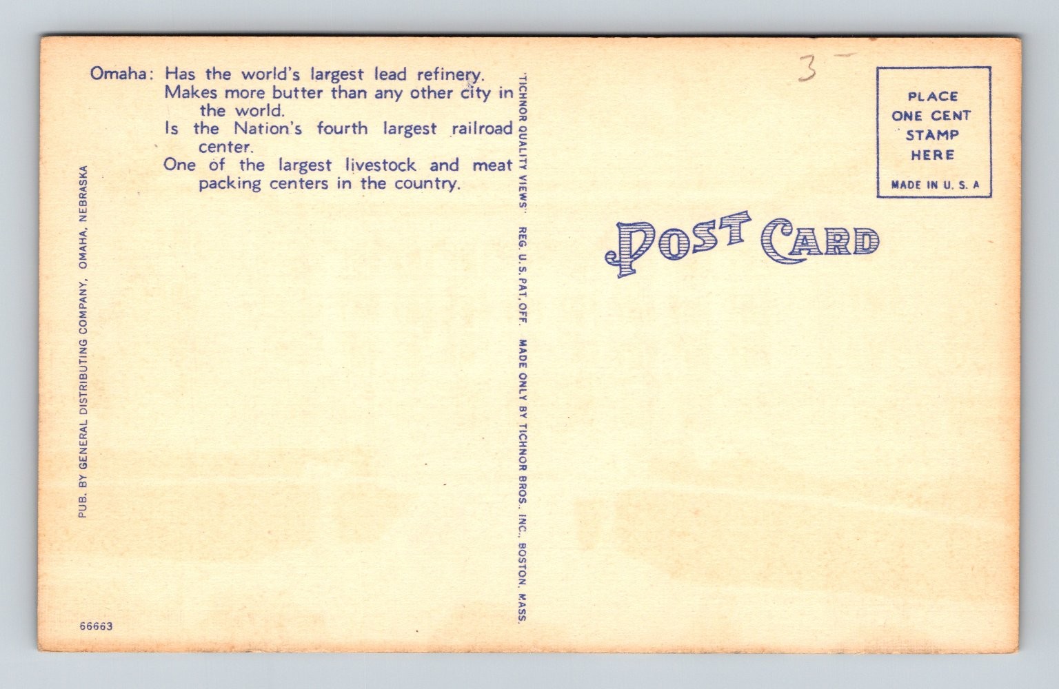 Vintage Court House Omaha Nebraska Lithograph Postcard 3.5×5.5in