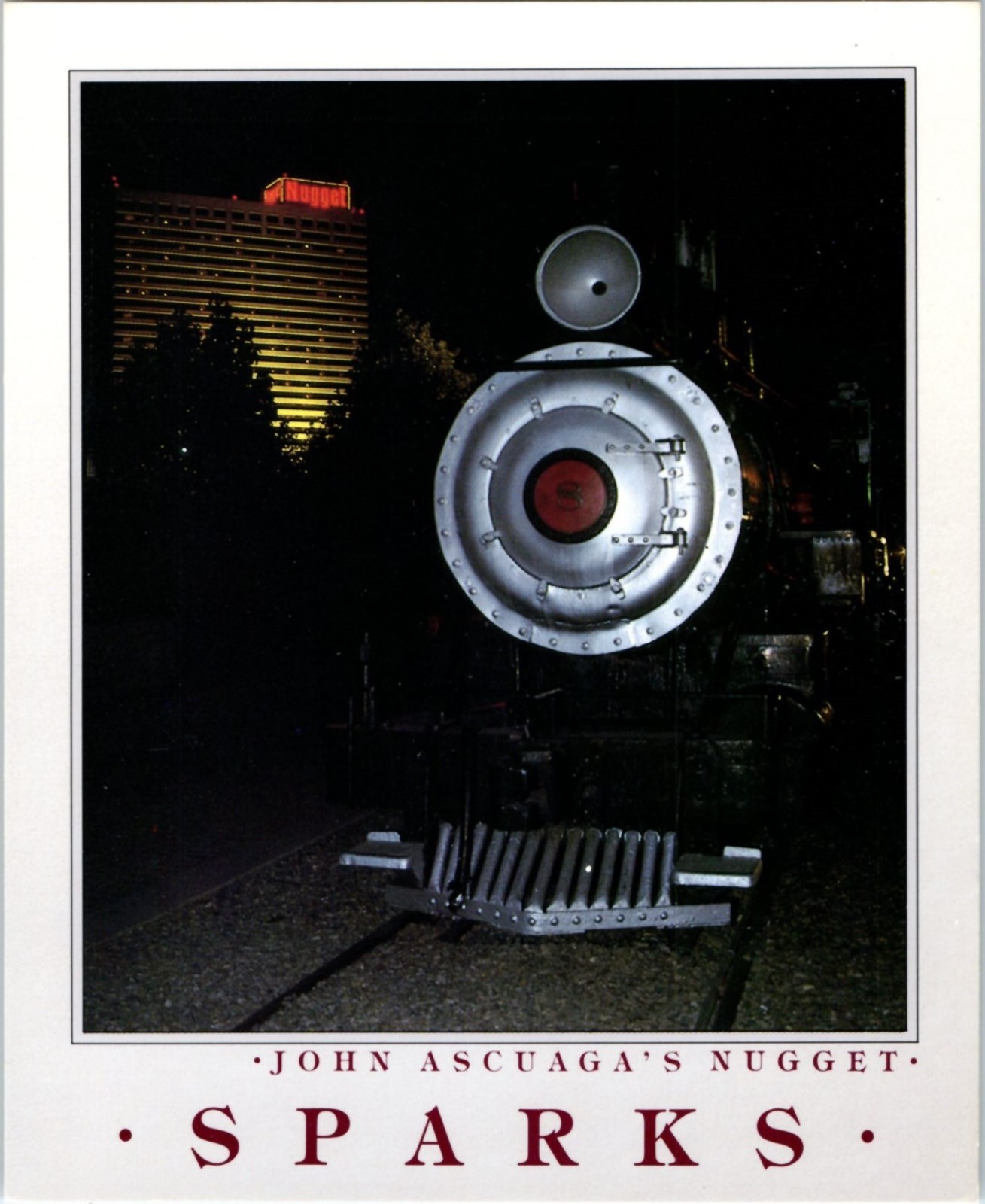 1990 s Nugget Sparks Hotel Casino Reno Area Nevada Train Postcard John Ascuaga