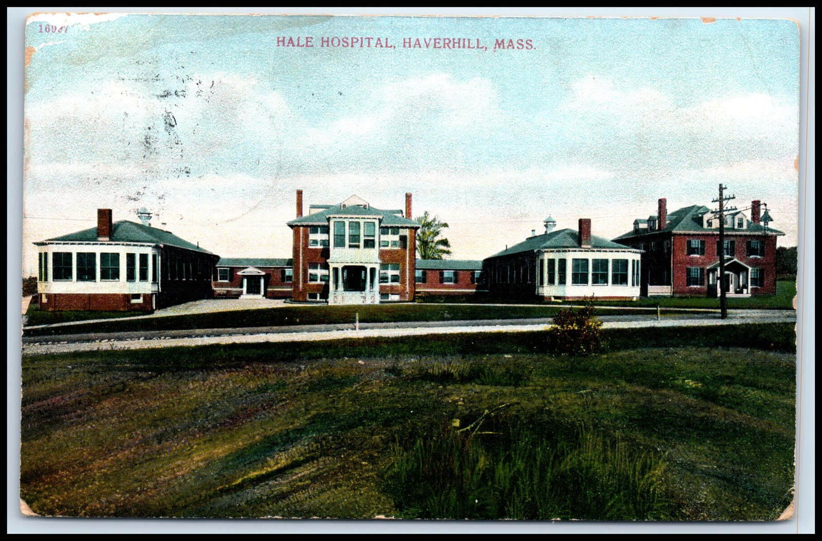 Postcard Hale Hospital, Posted Haverhill MA V41