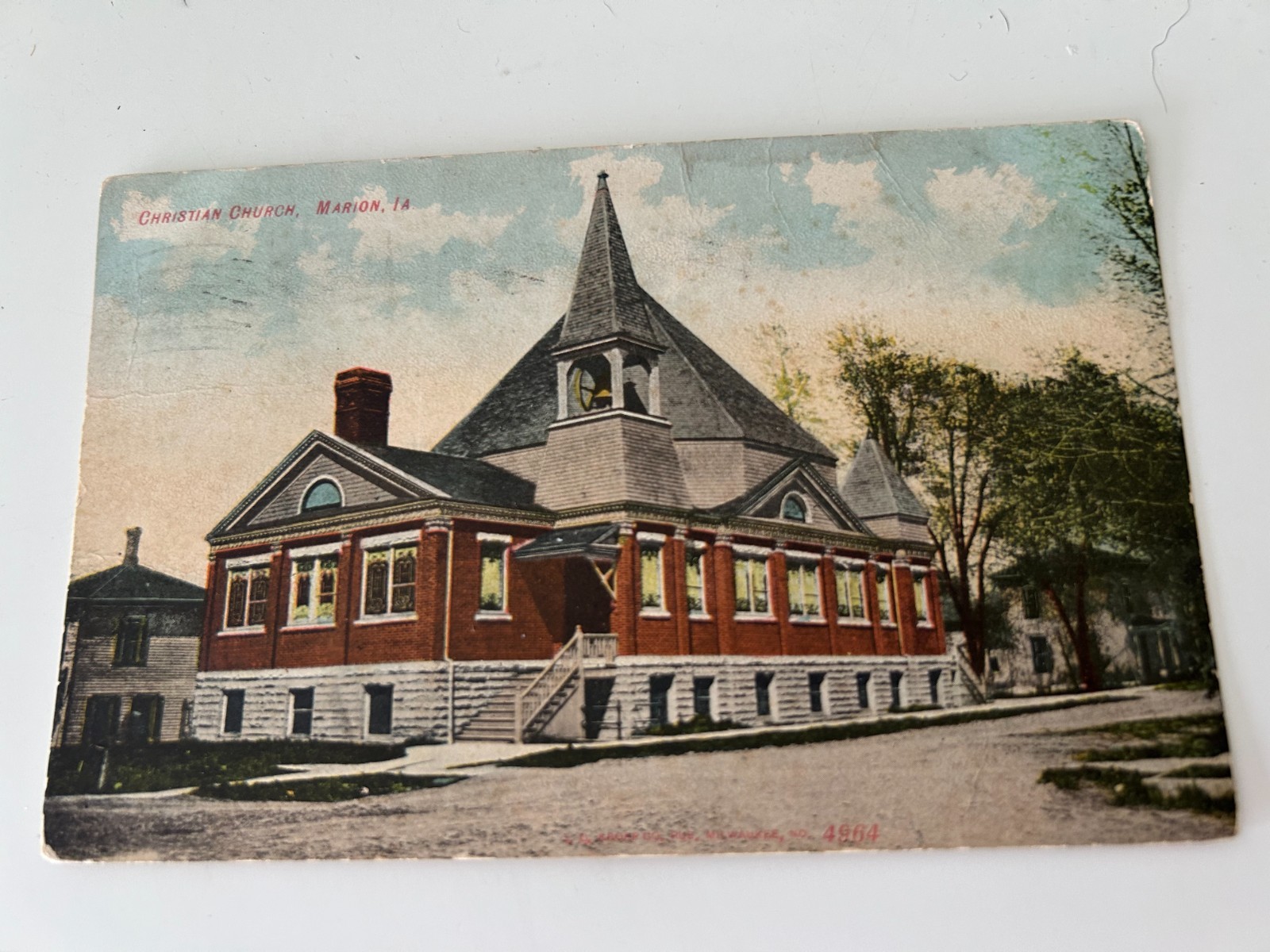 Christian Church Marion Iowa IA Postcard