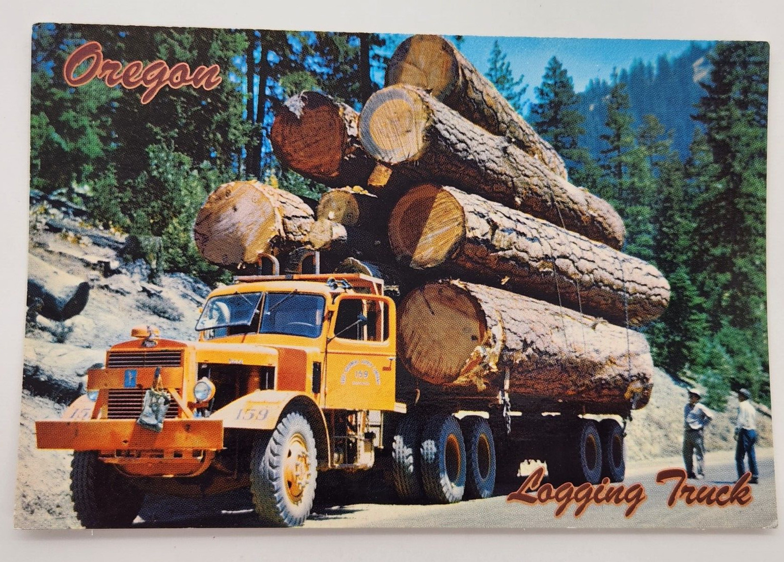 Scenic Mountain Roads Logging Truck Oregon Postcard Unposted CT-190