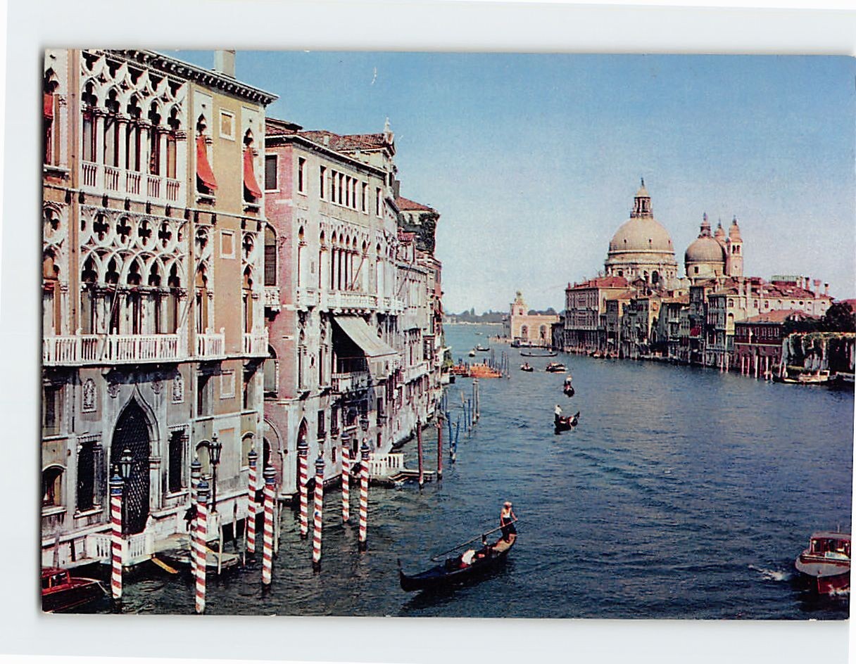 Postcard Franchetti Palace and Canal Grande Venice Italy