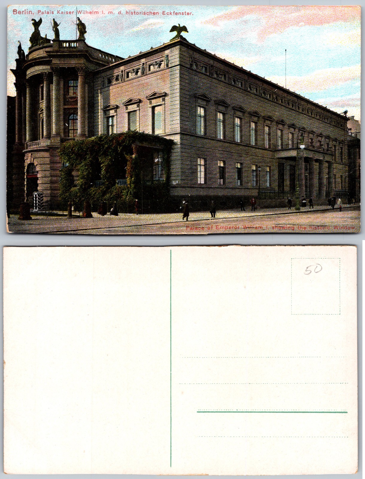 Berlin Palais Kaiser Wilhelm Historic Architecture Postcard