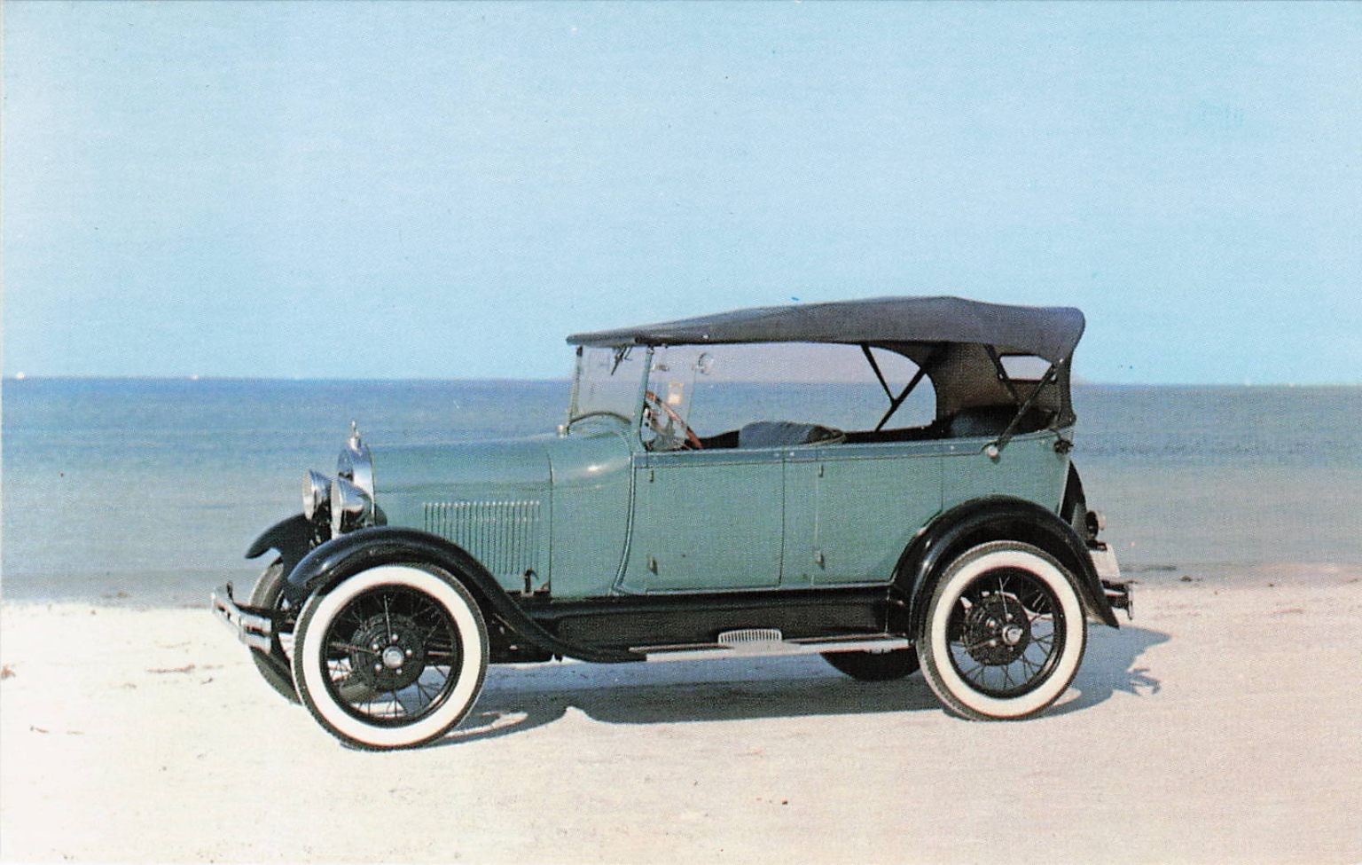 1928 Ford Model A Phaeton St. Petersburg Florida Glidden Tour Postcard