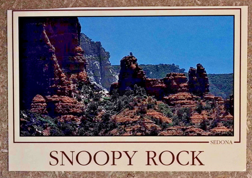 Continental 4″ X 6″ Postcard, Oak Creek Canyon, Snoopy Rock, Sedona Arizona