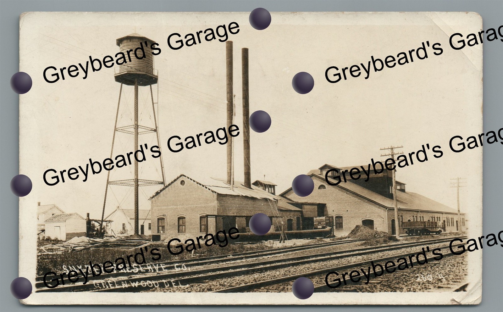 RPPC Snyder Preseve Factory GREENWOOD DE Delaware Vintage Real Photo Postcard