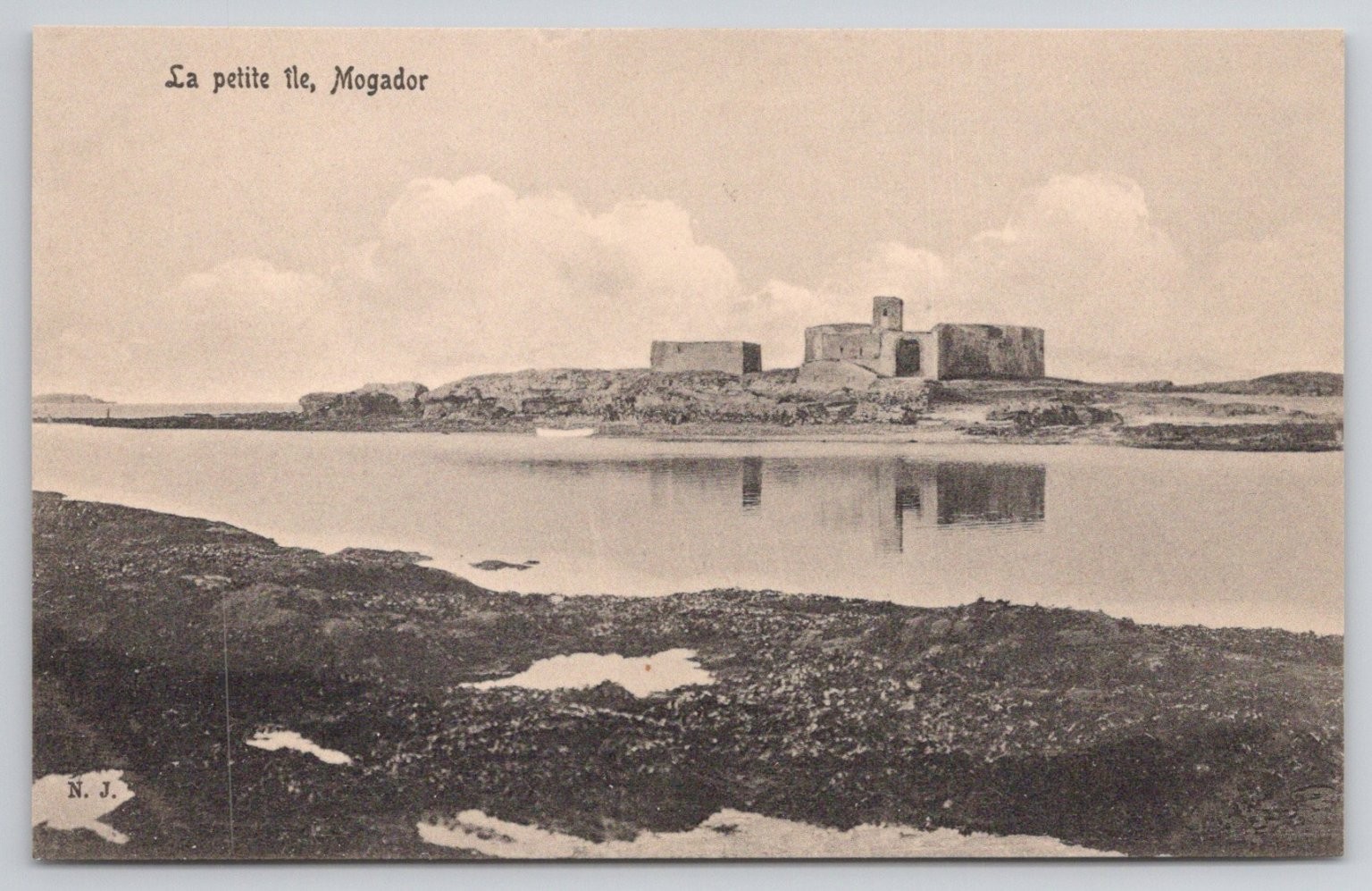 Mogador Essaouira Morocco La Petite Ile Island Fortifications Postcard c1910s