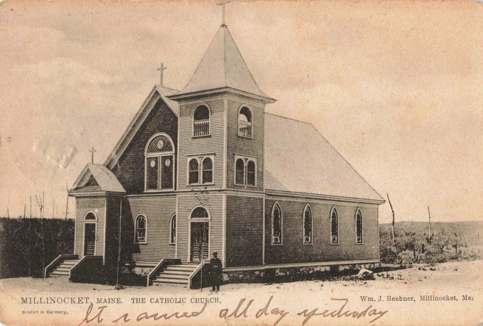 The Catholic Church Millinocket Maine ME 1906 Postcard