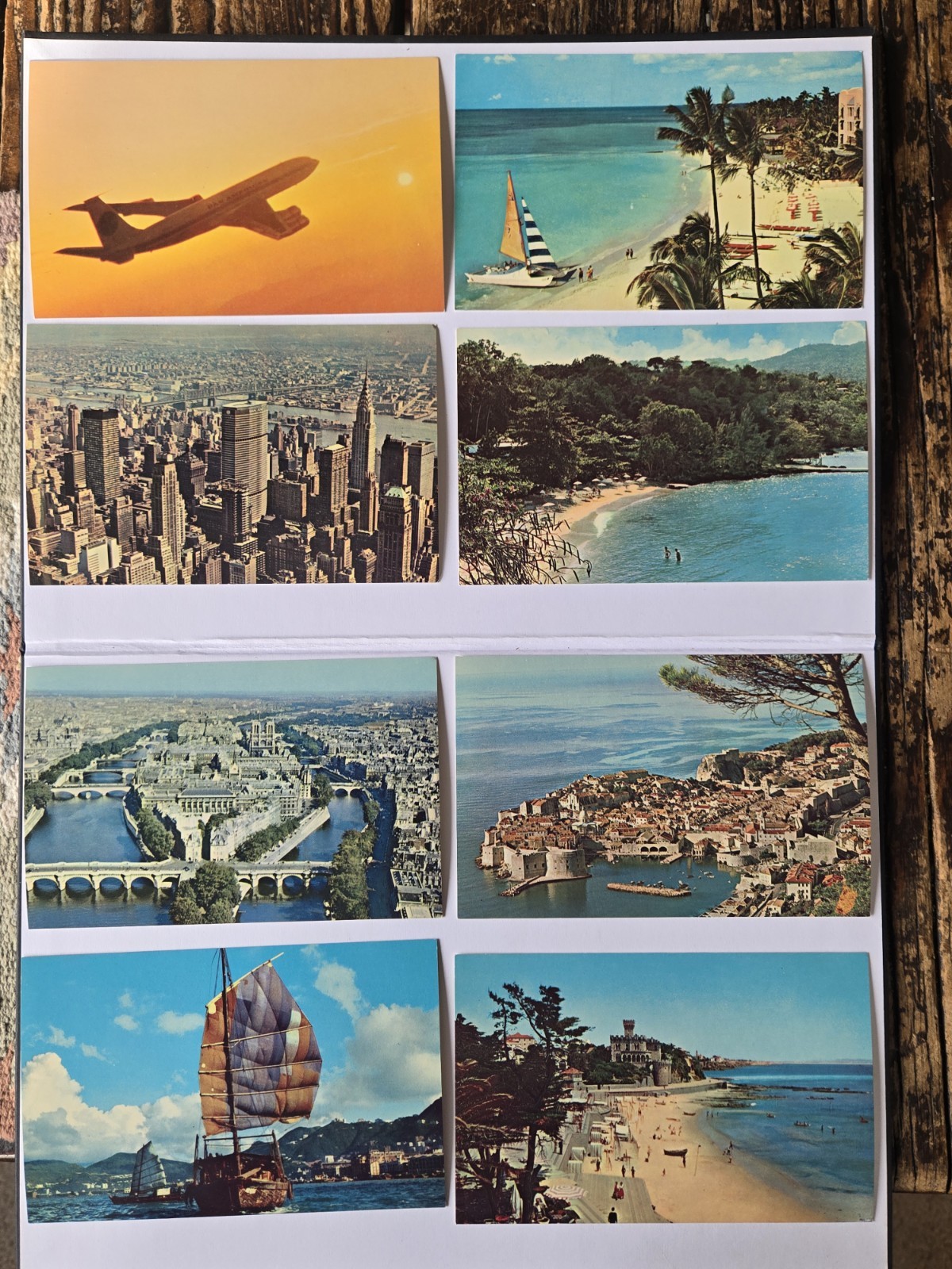 Vtg Color Pan Am Airlines Lot of 19 Unposted Postcards from Around the World