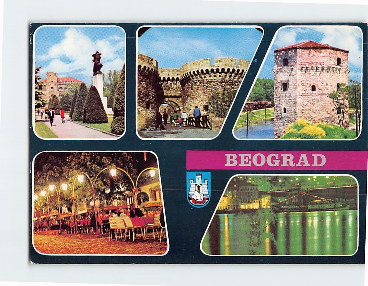 Postcard Famous Places At Belgrade Serbia