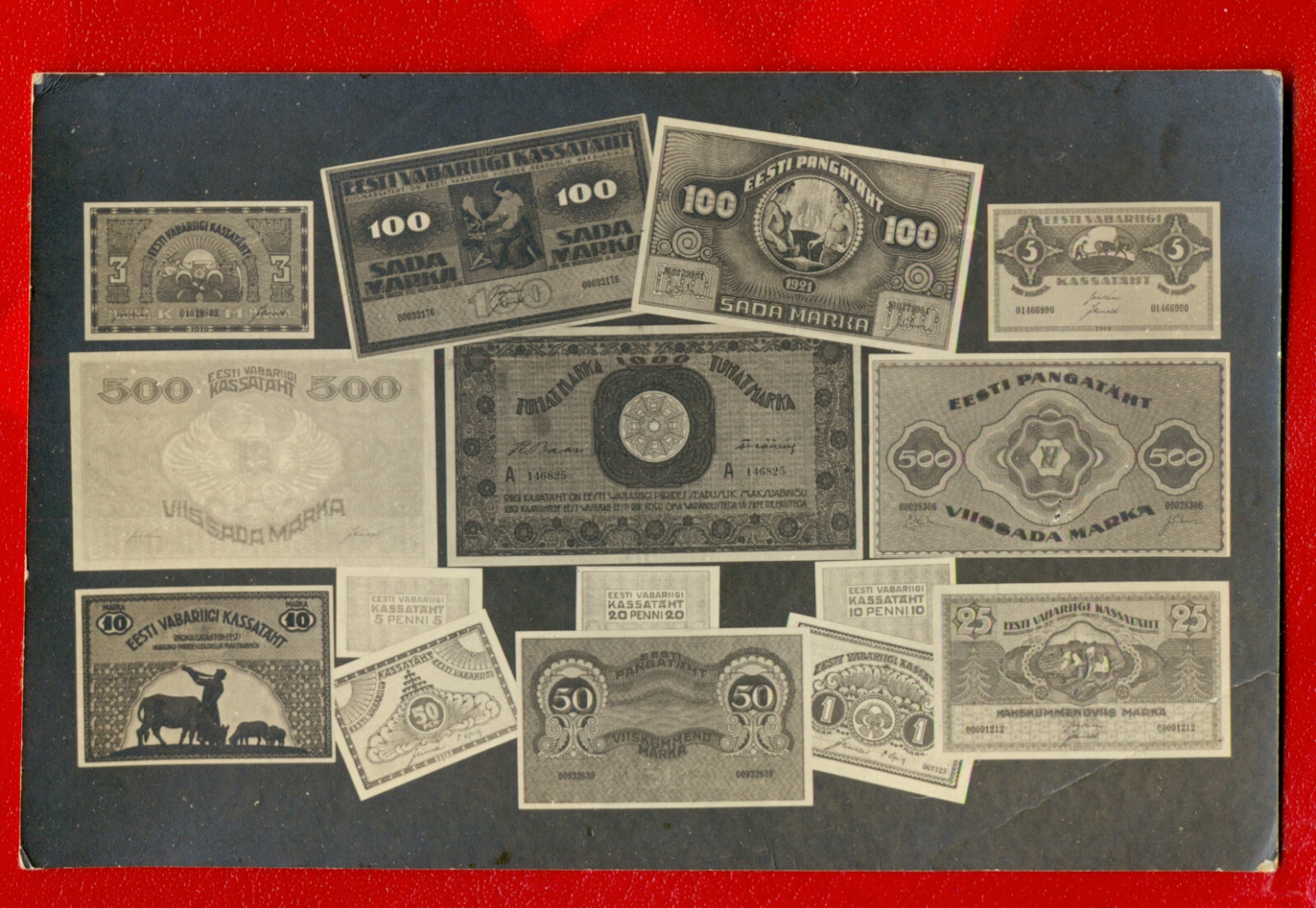 ESTONIA PAPER MONEY Banknotes 1919 VINTAGE PHOTO POSTCARD 1052