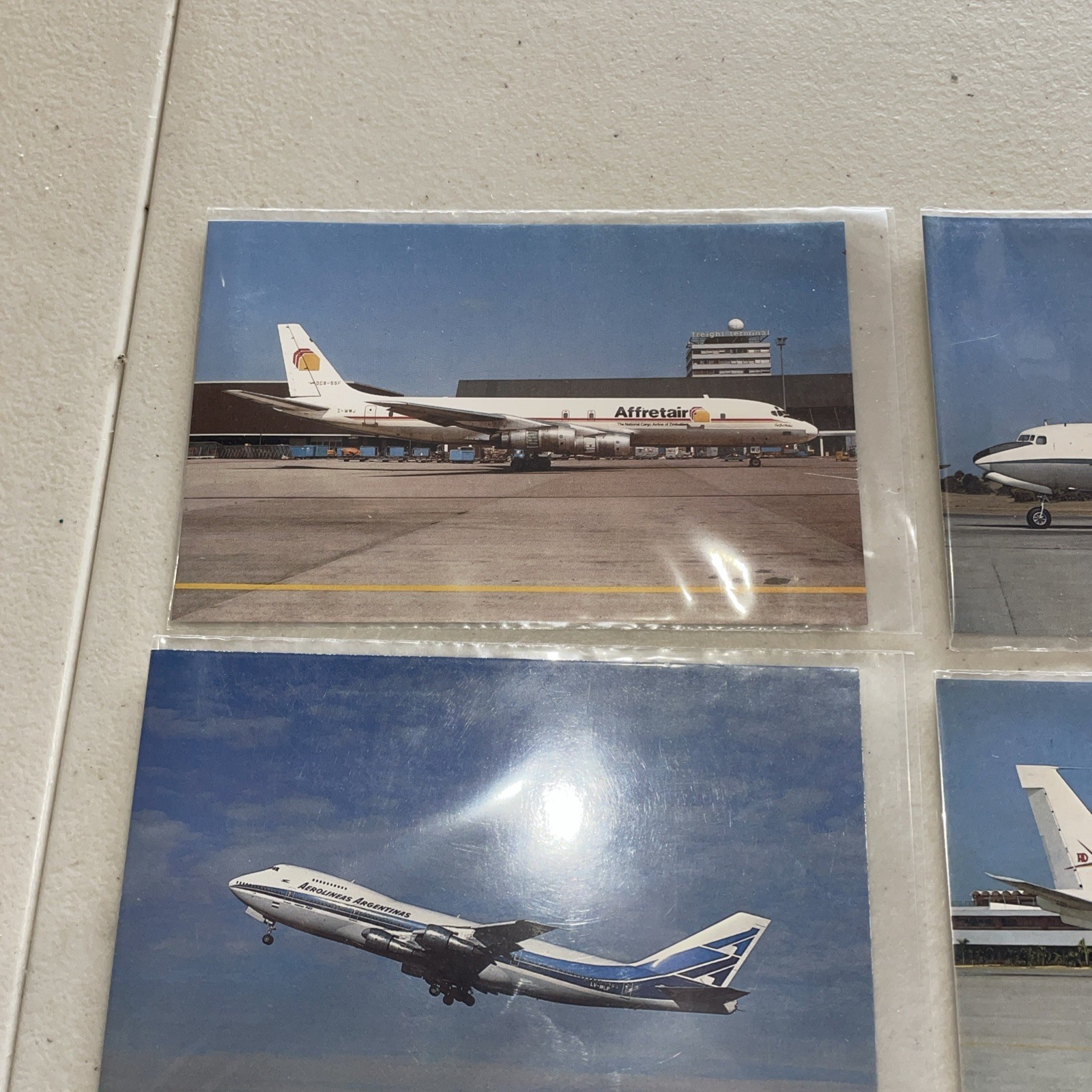 9 Vintage Airplane Airline Postcards – Standard Size Chrome – Unused